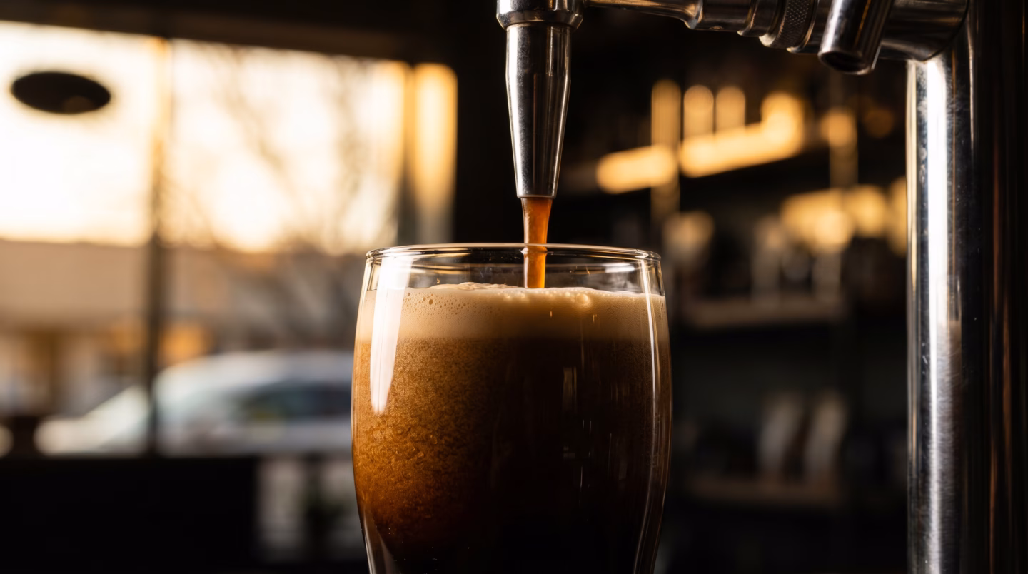 Nitro cold brew with cascading creamy head